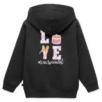 Waxing Specialist Valentine's Day - Kids Premium Organic Zip-up Hoodie - black - Back - AI Model Kid Male (0cm)