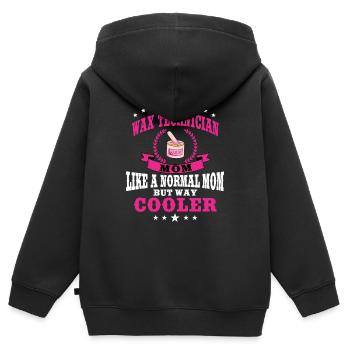 Wax Technician Mom Hair Removal Women - Kids Premium Organic Zip-up Hoodie - black - Back - AI Model Kid Male (0cm)