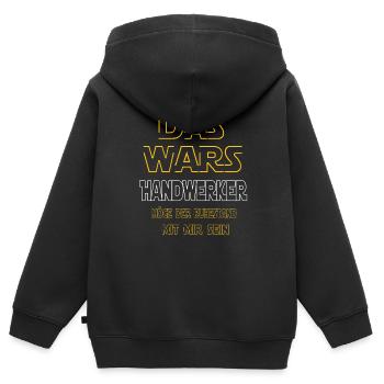 Rente Handwerker Rente Geschenk - Kinder Premium Organic Zip Hoodie - Schwarz - Hinten - AI Model Kid Male (0cm)