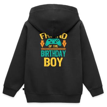 Companion Of the Birthday Boy Gaming Family gift - Kinder Premium Organic Zip Hoodie - Schwarz - Hinten - AI Model Kid Male (0cm)