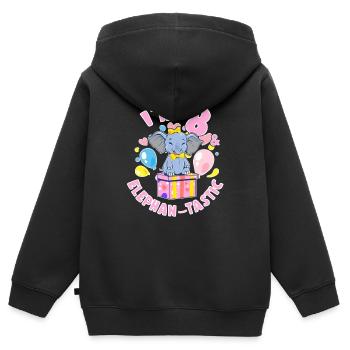 Birthday Elephant 8 Years Old Bday Party Gift - Kinder Premium Organic Zip Hoodie - Schwarz - Hinten - AI Model Kid Male (0cm)