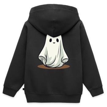 Boo Boo Halloween - Kinder Premium Organic Zip Hoodie - Schwarz - Hinten - AI Model Kid Male (0cm)