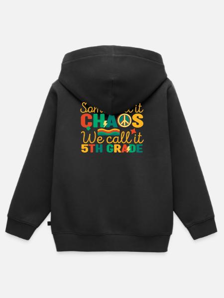 Some call it chaos, we call it - Kids Premium Organic Zip-up Hoodie - black
