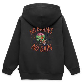 Zombies Zombie Halloween Zombie Costume - Sweat Premium à capuche zippé enfant bio - noir - Dos - AI Model Kid Male (0cm)