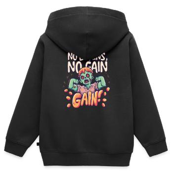 Zombies Zombie Halloween Zombie Costume - Sweat Premium à capuche zippé enfant bio - noir - Dos - AI Model Kid Male (0cm)