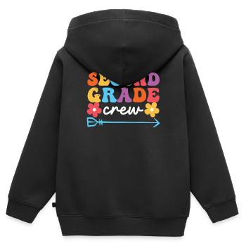 Mannschaft der zweiten Klasse 2. Mannschaft Lehrer - Kinder Premium Organic Zip Hoodie - Schwarz - Hinten - AI Model Kid Male (0cm)