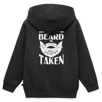 Dieser Bart ist genommen lustig Valentinstag - Kinder Premium Organic Zip Hoodie - Schwarz - Hinten - AI Model Kid Male (0cm)
