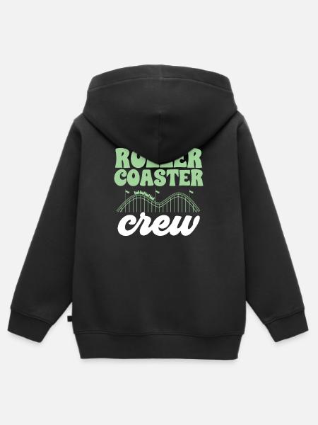 Roller Coaster Roller Coaster Amusement Park - Kids Premium Organic Zip-up Hoodie - black