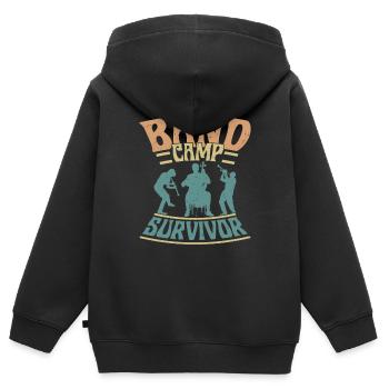 Band Camp Survivor Marching Band Orchestra - Kinder Premium Organic Zip Hoodie - Schwarz - Hinten - AI Model Kid Male (0cm)