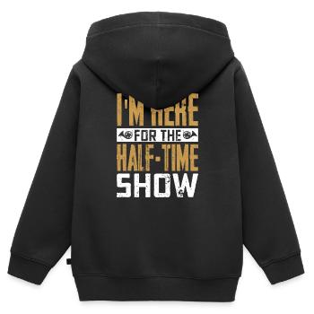 Je suis ici pour la fanfare du spectacle de la mi-temps - Sweat Premium à capuche zippé enfant bio - noir - Dos - AI Model Kid Male (0cm)