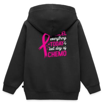 Woche des Brustkrebs-Bewusstseins - Kinder Premium Organic Zip Hoodie - Schwarz - Hinten - AI Model Kid Male (0cm)