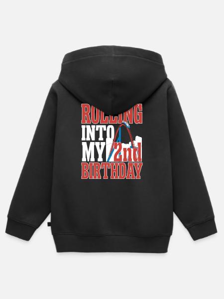 Achterbahn Rollercoaster Freizeitpark - Kinder Premium Organic Zip Hoodie - Schwarz