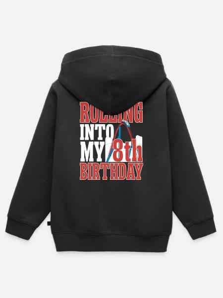 Achterbahn Rollercoaster Freizeitpark - Kinder Premium Organic Zip Hoodie - Schwarz