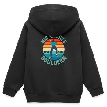 Mir Reicht's Ich Geh Bouldern Klettern Boulder - Kinder Premium Organic Zip Hoodie - Schwarz - Hinten - AI Model Kid Male (0cm)