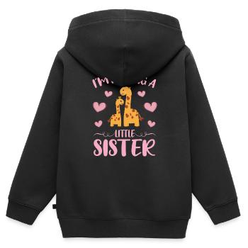 Baby Sister Reveal In Having A Little Sister - Kids Premium Organic Zip-up Hoodie - black - Back - AI Model Kid Male (0cm)