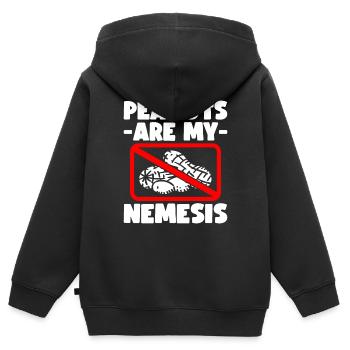 Peanut Allergy Nut Allergy - Kids Premium Organic Zip-up Hoodie - black - Back - AI Model Kid Male (0cm)