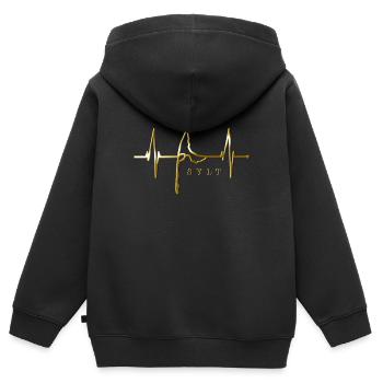 Sylt Skyline Battement de cœur de la mer du Nord Frise du Nord Sylter - Sweat Premium à capuche zippé enfant bio - noir - Dos - AI Model Kid Male (0cm)