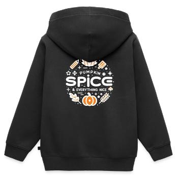 Pumpkin Spice and Everything Nice - Kids Premium Organic Zip-up Hoodie - black - Back - AI Model Kid Male (0cm)