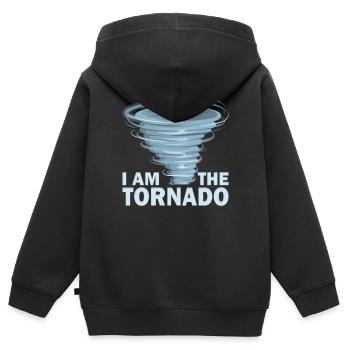 Der Hurrikan Meteorologe Des Sturm Twister Tornado - Kinder Premium Organic Zip Hoodie - Schwarz - Hinten - AI Model Kid Male (0cm)