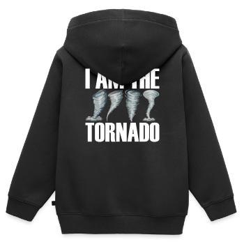 Der Hurrikan Meteorologe Des Sturm Twister Tornado - Kinder Premium Organic Zip Hoodie - Schwarz - Hinten - AI Model Kid Male (0cm)