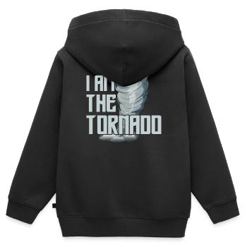 Der Hurrikan Meteorologe Des Sturm Twister Tornado - Kinder Premium Organic Zip Hoodie - Schwarz - Hinten - AI Model Kid Male (0cm)