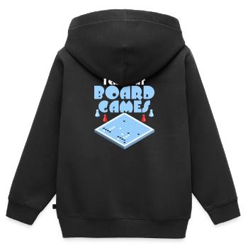 I Cheat At Board Games Tabletop Player Nerd Gamer - Kids Premium Organic Zip-up Hoodie - black - Back - AI Model Kid Male (0cm)