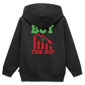 Buy The Dip Trader Investor Stock Market Trading - Kinder Premium Organic Zip Hoodie - Schwarz - Hinten - AI Model Kid Male (0cm)