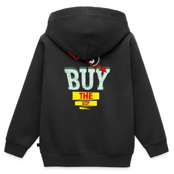 Buy The Dip Stock Market Trading Trader Investor - Kinder Premium Organic Zip Hoodie - Schwarz - Hinten - AI Model Kid Male (0cm)