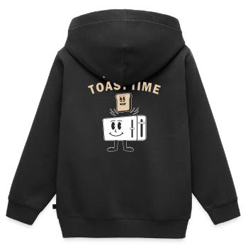 TOASTER I AM FOR TOAST TIME - Kinder Premium Organic Zip Hoodie - Schwarz - Hinten - AI Model Kid Male (0cm)