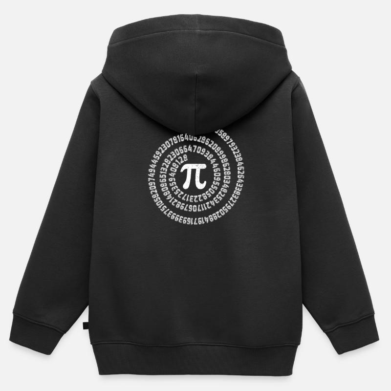 Pi Jour Spirale Science Math Drôle Math - Sweat Premium à capuche zippé enfant bio - noir