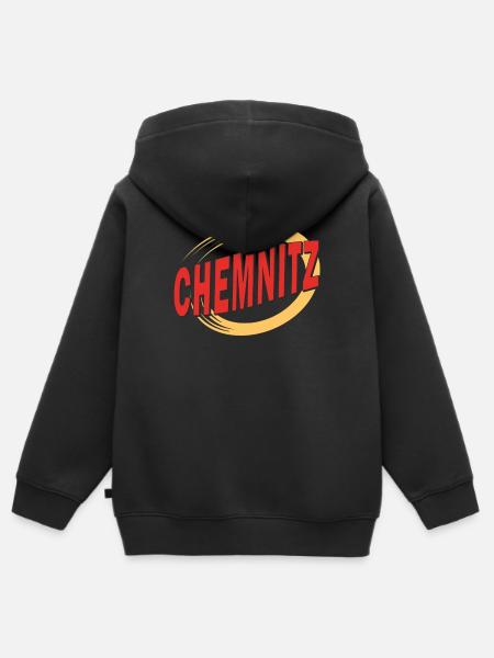 CHEMNITZ - Kinder Premium Organic Zip Hoodie - Schwarz