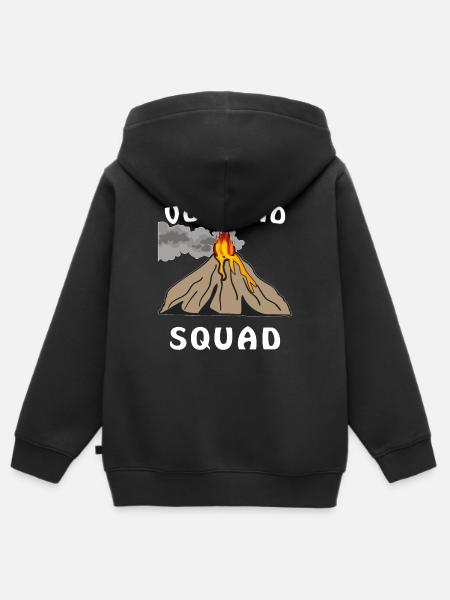 VOLCANO SQUAD - Kinder Premium Organic Zip Hoodie - Schwarz