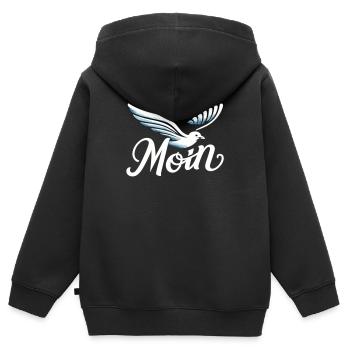 Par Moin - Sweat Premium à capuche zippé enfant bio - noir - Dos - AI Model Kid Male (0cm)