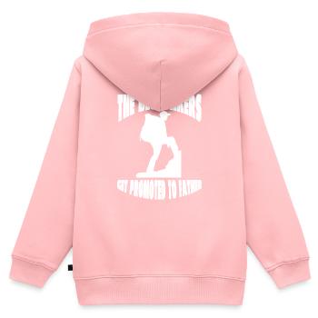 Wanderung Wandern Bergwandern Bergwanderer - Kinder Premium Organic Zip Hoodie - Rosa - Hinten - AI Model Kid Female (0cm)