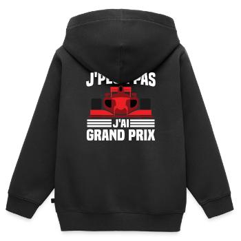 Je peux pas j ai grand prix - Sweat Premium à capuche zippé enfant bio - noir - Dos - AI Model Kid Male (0cm)