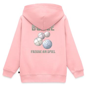 BOULE FREUDE AM SPIEL - Kinder Premium Organic Zip Hoodie - Rosa - Hinten - AI Model Kid Female (0cm)