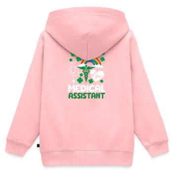 Medizinische Assistentin Krankenschwester - Kinder Premium Organic Zip Hoodie - Rosa - Hinten - AI Model Kid Female (0cm)