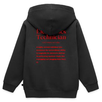 Elektrotechniker - Kinder Premium Organic Zip Hoodie - Schwarz - Hinten - AI Model Kid Male (0cm)