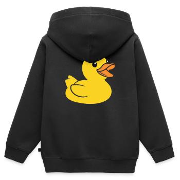 Small carnard - Kids Premium Organic Zip-up Hoodie - black - Back - AI Model Kid Male (0cm)