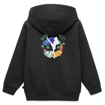 Irish Dance Lustig St. Patricks Day Tanzen Irland - Kinder Premium Organic Zip Hoodie - Schwarz - Hinten - AI Model Kid Male (0cm)