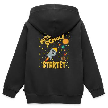 Bye Kindergarten Rakete Kita Abgänger Junge - Kinder Premium Organic Zip Hoodie - Schwarz - Hinten - AI Model Kid Male (0cm)