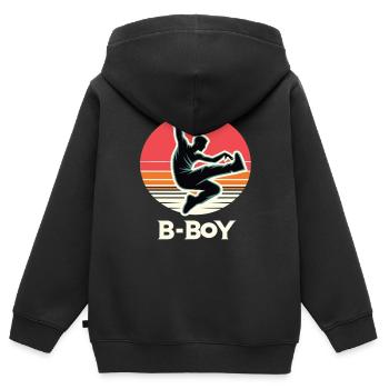 Breakdance Breakdancer Breakdance Kids - Kids Premium Organic Zip-up Hoodie - black - Back - AI Model Kid Male (0cm)
