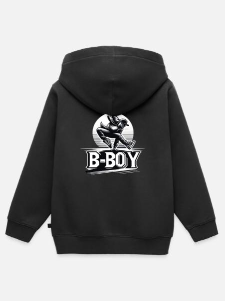 Breakdance Breakdancer Breakdance Kinder - Kinder Premium Organic Zip Hoodie - Schwarz