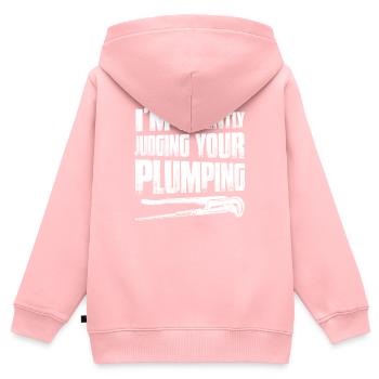 I'm Silently Judging Your Plumping Pipefitter Plum - Kids Premium Organic Zip-up Hoodie - rose - Back - AI Model Kid Female (0cm)