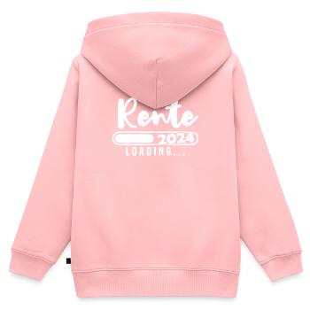 Rente 2024 Loading - Kinder Premium Organic Zip Hoodie - Rosa - Hinten - AI Model Kid Female (0cm)