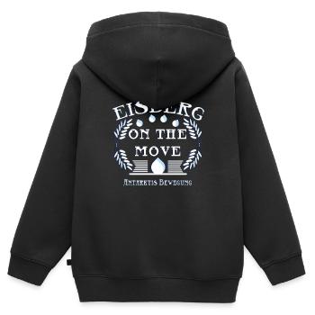Eisberg befreiung - Kinder Premium Organic Zip Hoodie - Schwarz - Hinten - AI Model Kid Male (0cm)