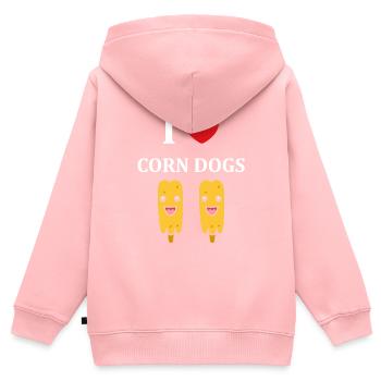 Mais Hundefutter - Kinder Premium Organic Zip Hoodie - Rosa - Hinten - AI Model Kid Female (0cm)