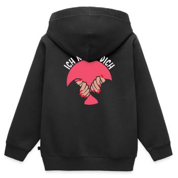 Ich Nagel Dich Nail Art Nagelsalon Nageldesignerin - Kinder Premium Organic Zip Hoodie - Schwarz - Hinten - AI Model Kid Male (0cm)
