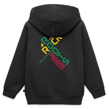 Reggae Musik Rastafari Jamaika - Kinder Premium Organic Zip Hoodie - Schwarz - Hinten - AI Model Kid Male (0cm)