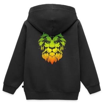 Reggae Musik Rastafari Jamaika - Kinder Premium Organic Zip Hoodie - Schwarz - Hinten - AI Model Kid Male (0cm)